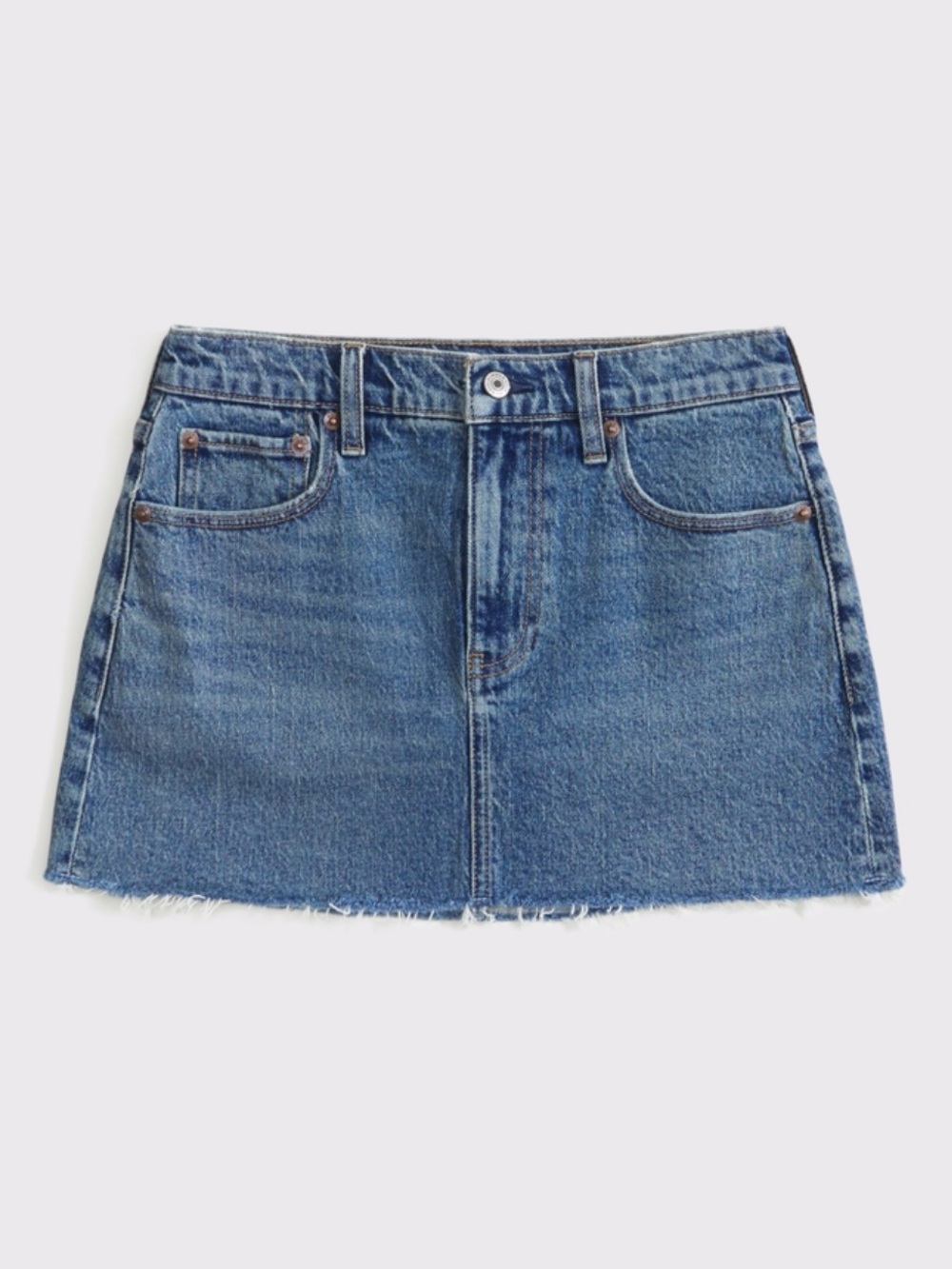Abercrombie Mid Rise Denim Mini Skirt